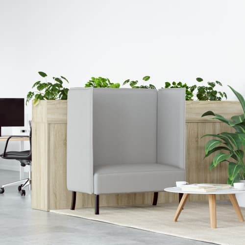 Högryggssoffa Ljusgrå 109x56x121 cm Tyg