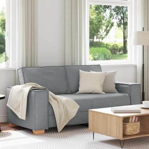 2-sitssoffa ljusgrå 140 cm tyg