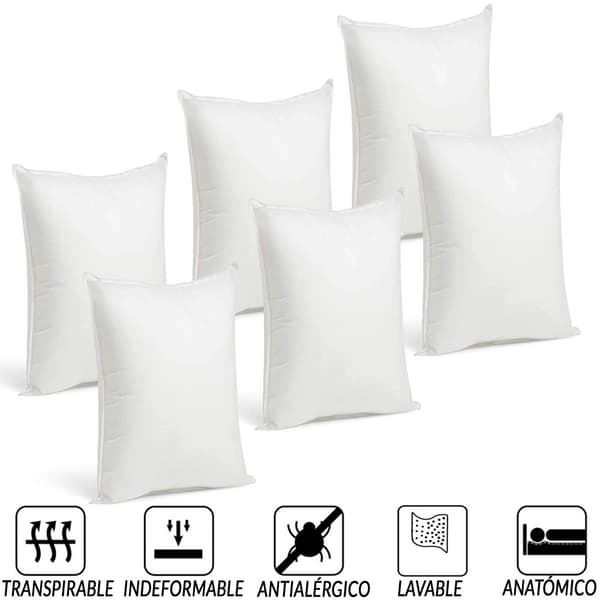 Anti-allergisk Pudefyld 70x50 cm, Vaskbar og Behagelig, Vakuumforseglet,70x50cm 6 PAs + Billigt