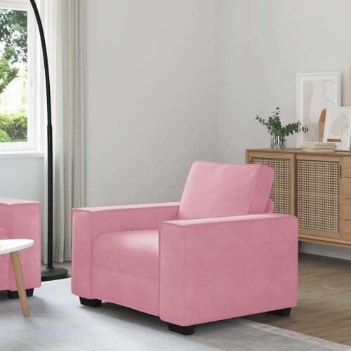 Soffstol rosa 60 cm sammet