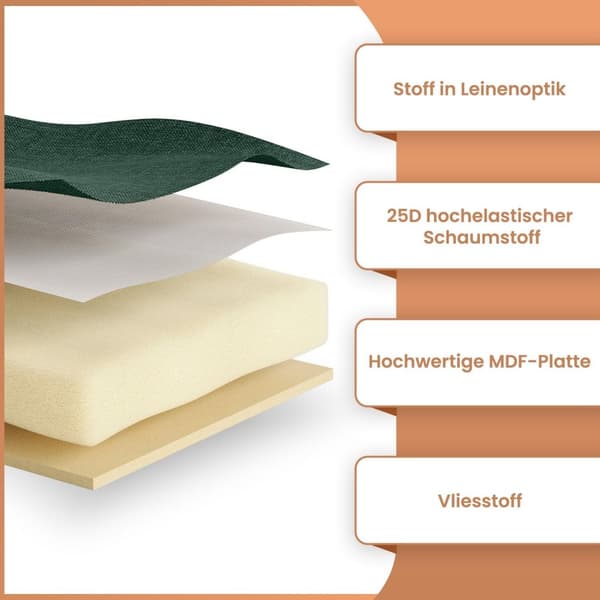 Rootz 30 cm sæde med opbevaring - sammenfoldelig sædebryst - opbevaringsboks - 22L kapacitet - 30 x 30 x 30 cm - grønt linnimitetsstof