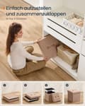Miniatyrbild 7 av 7: Rootz Brown Storage Stool - Seat Chest - Folding Ottoman - 43L Capacity - 38cm x 38 cm x 38 cm