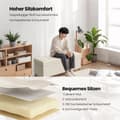 Pikkukuva 6 / 6: Rootz Foldble Storage Bench - Seast -jakkara - Ottomaanien varastointi - 112L kapasiteetti - 38 x 110 x 40 cm - verhoiltu MDF ja liinavaatteet