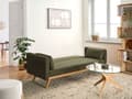 Miniatyrbilde 4 av 9: Sovesofa Grønt Stoff Polstring Klikk-Klack Sovemekanisme Minimalistisk Stil