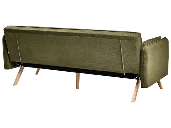 Sovesofa Grønt Stoff Polstring Klikk-Klack Sovemekanisme Minimalistisk Stil