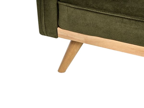 Sovesofa Grønt Stoff Polstring Klikk-Klack Sovemekanisme Minimalistisk Stil
