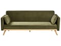 Miniatyrbilde 1 av 9: Sovesofa Grønt Stoff Polstring Klikk-Klack Sovemekanisme Minimalistisk Stil