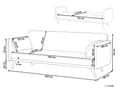 Miniatyrbilde 3 av 10: Sovesofa Lysegrønt Stoff Polstring Klikk-Klack Sovemekanisme Minimalistisk Stil