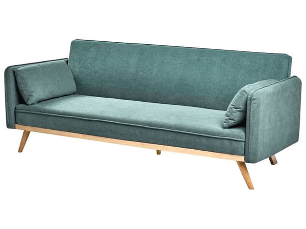 Sovesofa Lysegrønt Stoff Polstring Klikk-Klack Sovemekanisme Minimalistisk Stil