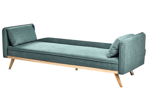 Sovesofa Lysegrønt Stoff Polstring Klikk-Klack Sovemekanisme Minimalistisk Stil