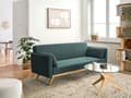 Miniatyrbilde 2 av 10: Sovesofa Lysegrønt Stoff Polstring Klikk-Klack Sovemekanisme Minimalistisk Stil