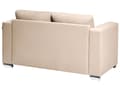 Miniatyrbilde 6 av 11: Sofa Beige Spaltskinn Imitert skinn 2-seter Ben i krom Retro design Stue
