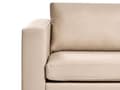 Miniatyrbilde 7 av 11: Sofa Beige Spaltskinn Imitert skinn 2-seter Ben i krom Retro design Stue