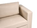 Miniatyrbilde 8 av 11: Sofa Beige Spaltskinn Imitert skinn 2-seter Ben i krom Retro design Stue
