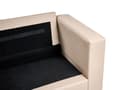 Miniatyrbilde 9 av 11: Sofa Beige Spaltskinn Imitert skinn 2-seter Ben i krom Retro design Stue