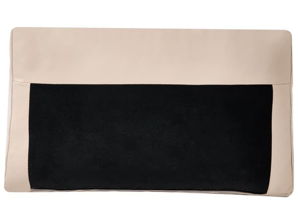 Sofa Beige Spaltskinn Imitert skinn 2-seter Ben i krom Retro design Stue