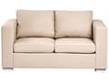 Miniatyrbilde 1 av 11: Sofa Beige Spaltskinn Imitert skinn 2-seter Ben i krom Retro design Stue