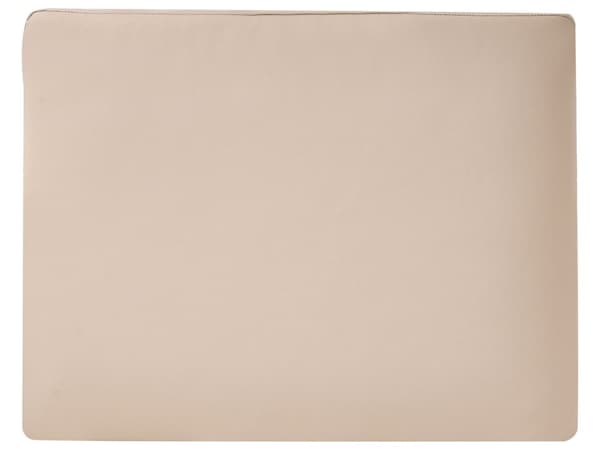 Sofa Beige Spaltskinn Imitert skinn 3-seter Ben i krom Retro design Stue