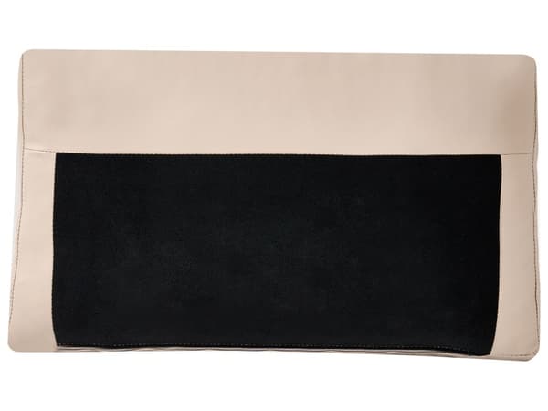 Sofa Beige Spaltskinn Imitert skinn 3-seter Ben i krom Retro design Stue