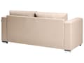 Miniatyrbilde 6 av 11: Sofagruppe Beige Spaltskinn Imitert skinn 3-seter 2-seter Lenestol Ben i krom Retro design Stue