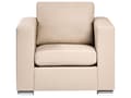 Miniatyrbilde 11 av 11: Sofagruppe Beige Spaltskinn Imitert skinn 3-seter 2-seter Lenestol Ben i krom Retro design Stue