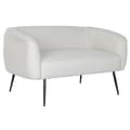 Miniatyrbillede 1 af 6: Sofa DKD Home Decor Sort Greige Skum Træ Metal Fløjl Scandi 129 x 75 x 73 cm