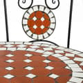 Miniatyrbillede 8 af 8: Cafésæt med mosaik, 2 stole + bord Ø 60 cm - brun