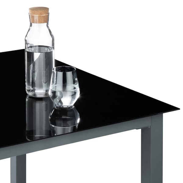 Aluminium havemøbler, bord og 6 stole - anthrazit
