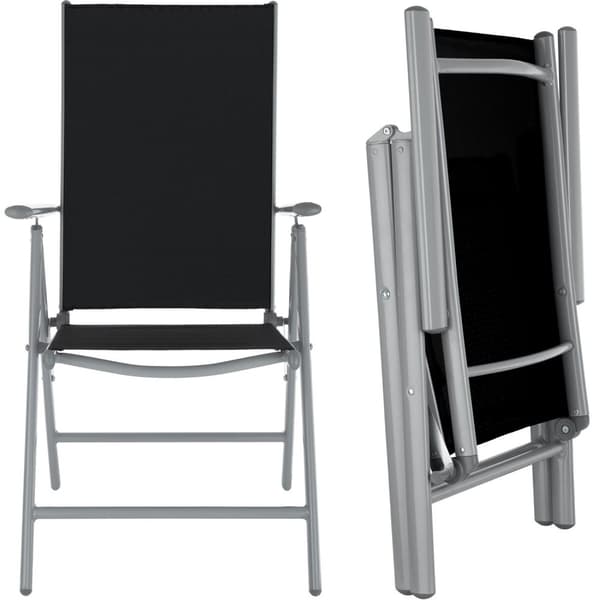 Aluminium havemøbler, bord og 6 stole - sølv