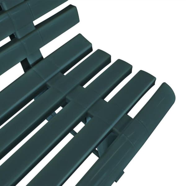 vidaXL Hagebenk 145,5 cm plast grønn