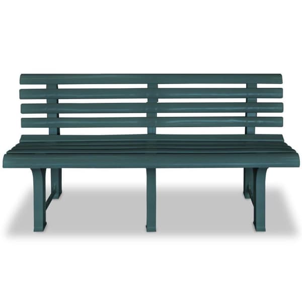 vidaXL Hagebenk 145,5 cm plast grønn
