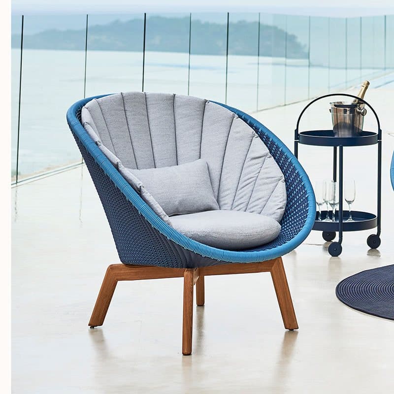 Loungestol Peacock Blue inkl dyna