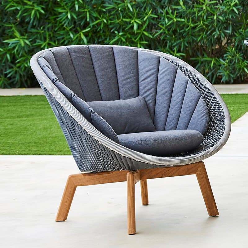 Loungestol Peacock Light Grey inkl dyna