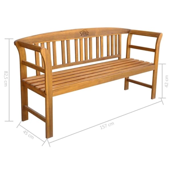 vidaXL Puutarhapenkki 157 cm akaasiapuu