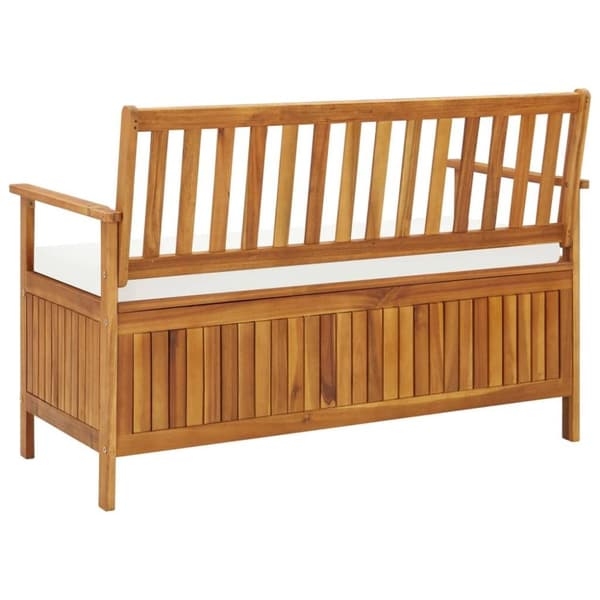 vidaXL opbevaringsbænk til haven massivt akacietræ XL 120 x 63 x 84 cm