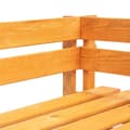 Miniatyrbild 3 av 5: vidaXL Pallbänk hörn för trädgården trä honungsbrun