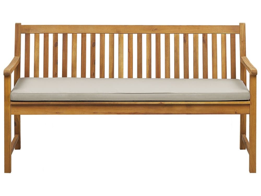 Trädgårdsbänk 160 cm akaciaträ beige VIVARA