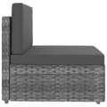 Miniatyrbillede 3 af 11: vidaXL midtersæde til sofa polyrattan grå