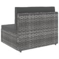 Miniatyrbillede 4 af 11: vidaXL midtersæde til sofa polyrattan grå
