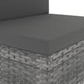 Miniatyrbillede 5 af 11: vidaXL midtersæde til sofa polyrattan grå