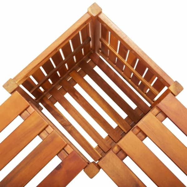 vidaXL Hagehjørnebenk med plantekasse 117x117x40 cm heltre akasie