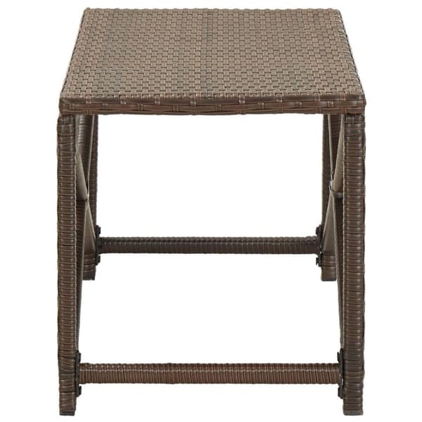 vidaXL havebænk 80 cm polyrattan brun