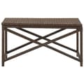 Miniatyrbillede 2 af 6: vidaXL havebænk 80 cm polyrattan brun