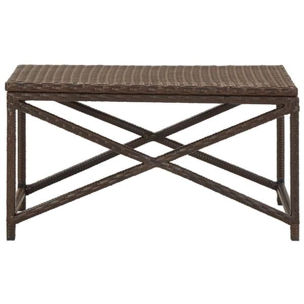 vidaXL Trädgårdsbänk 80 cm konstrotting brun