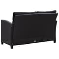 Miniatyrbillede 3 af 6: vidaXL topersoners havesofa med hynder 124 cm polyrattan sort
