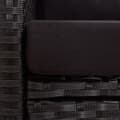 Miniatyrbillede 5 af 6: vidaXL topersoners havesofa med hynder 124 cm polyrattan sort