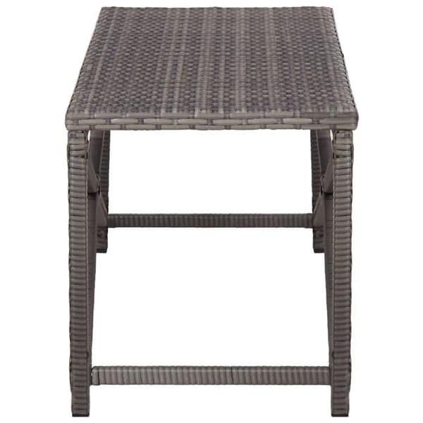 vidaXL havebænk 120 cm polyrattan grå