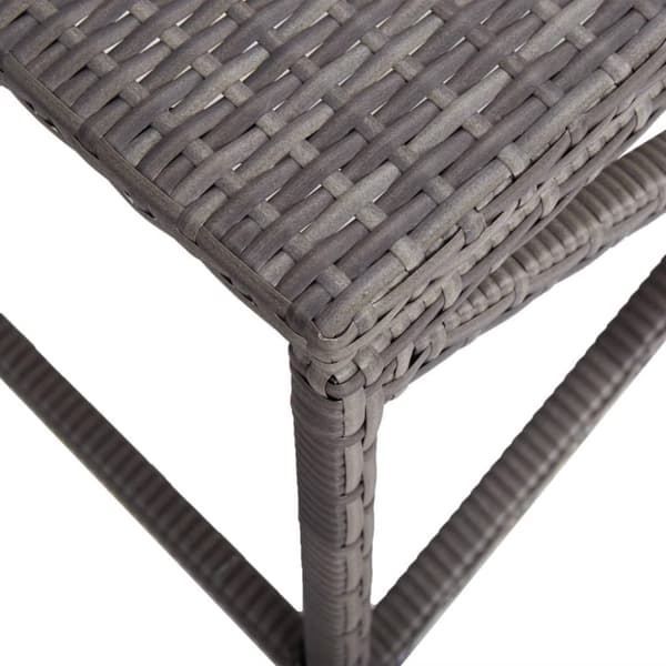 vidaXL havebænk 120 cm polyrattan grå