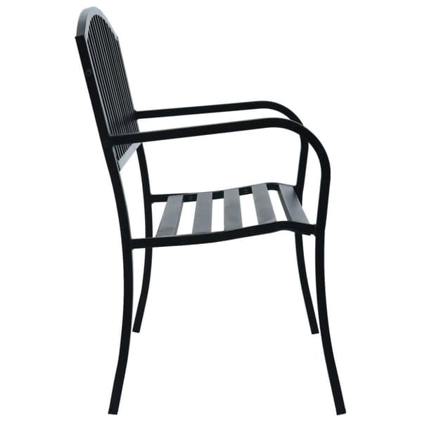 vidaXL havebænk 125 cm stål sort