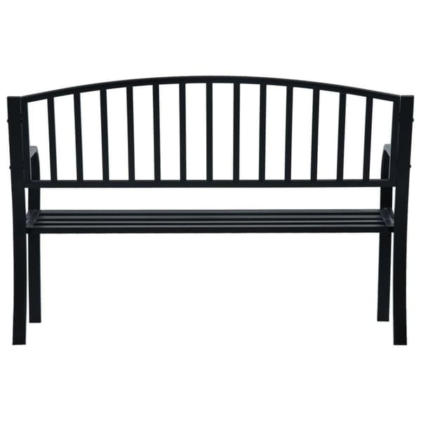 vidaXL havebænk 125 cm stål sort